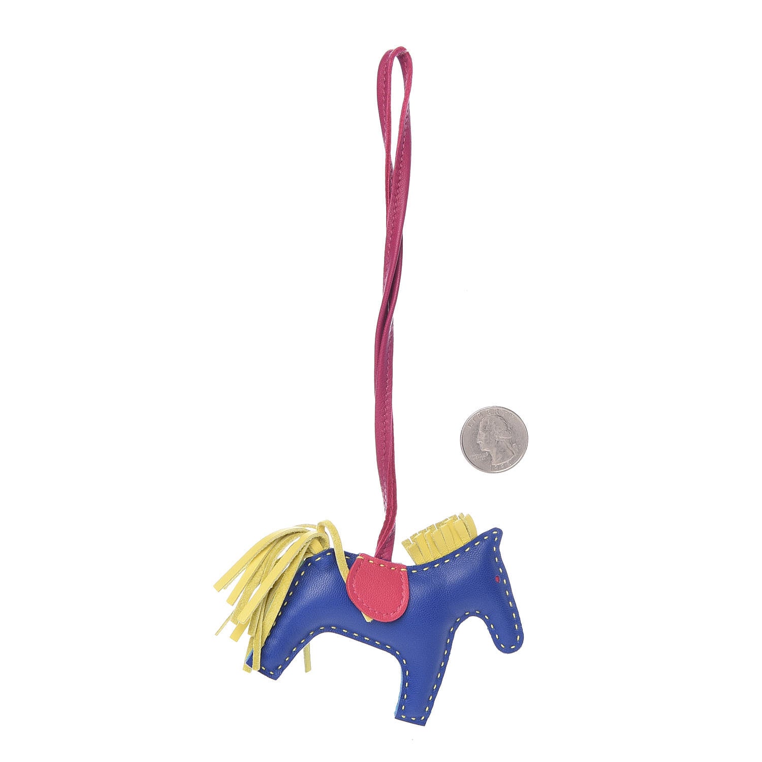 Hermes Milo Lambskin Grigri Rodeo Horse Bag Charm PM Bleu Electrique Bleu Azteque Soufre Menthe Rose Shocking Violet 2 of 4