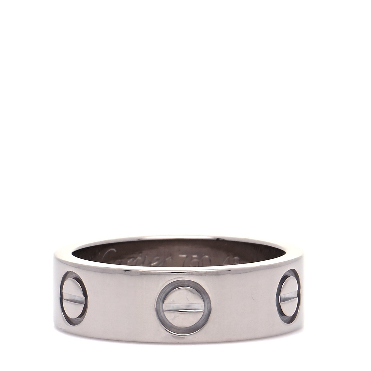 18K White Gold 5.5mm LOVE Ring 48 4.5
