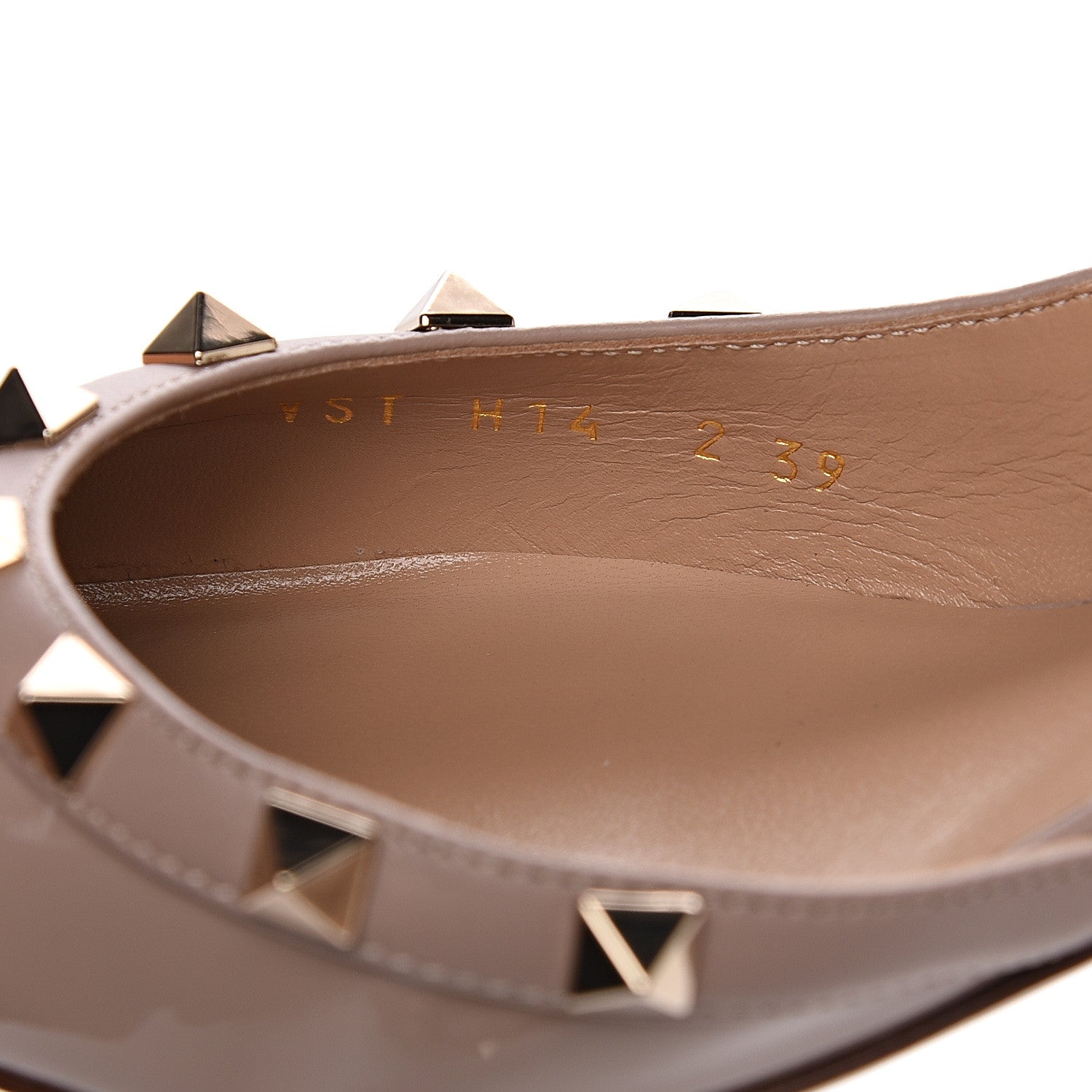 Valentino Garavani Patent Rockstud Half D'Orsay Slingback 50mm Pumps 39 Poudre 8 of 10