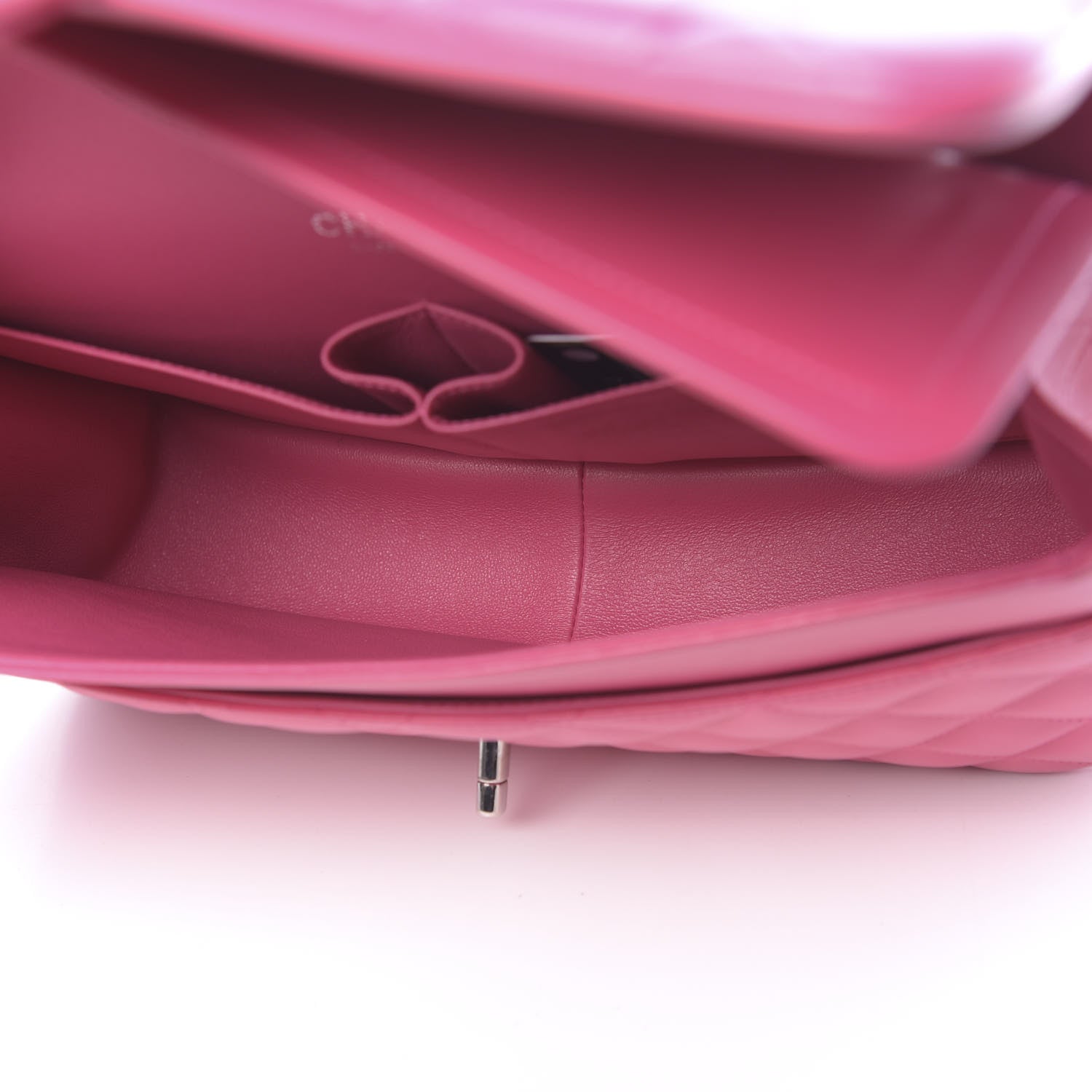 Chanel Lambskin Quilted Jumbo Double Flap Fuchsia 5 of 11