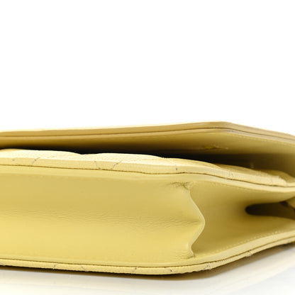 Chanel Caviar Quilted CC Filigree Wallet On Chain WOC Yellow 9 of 9