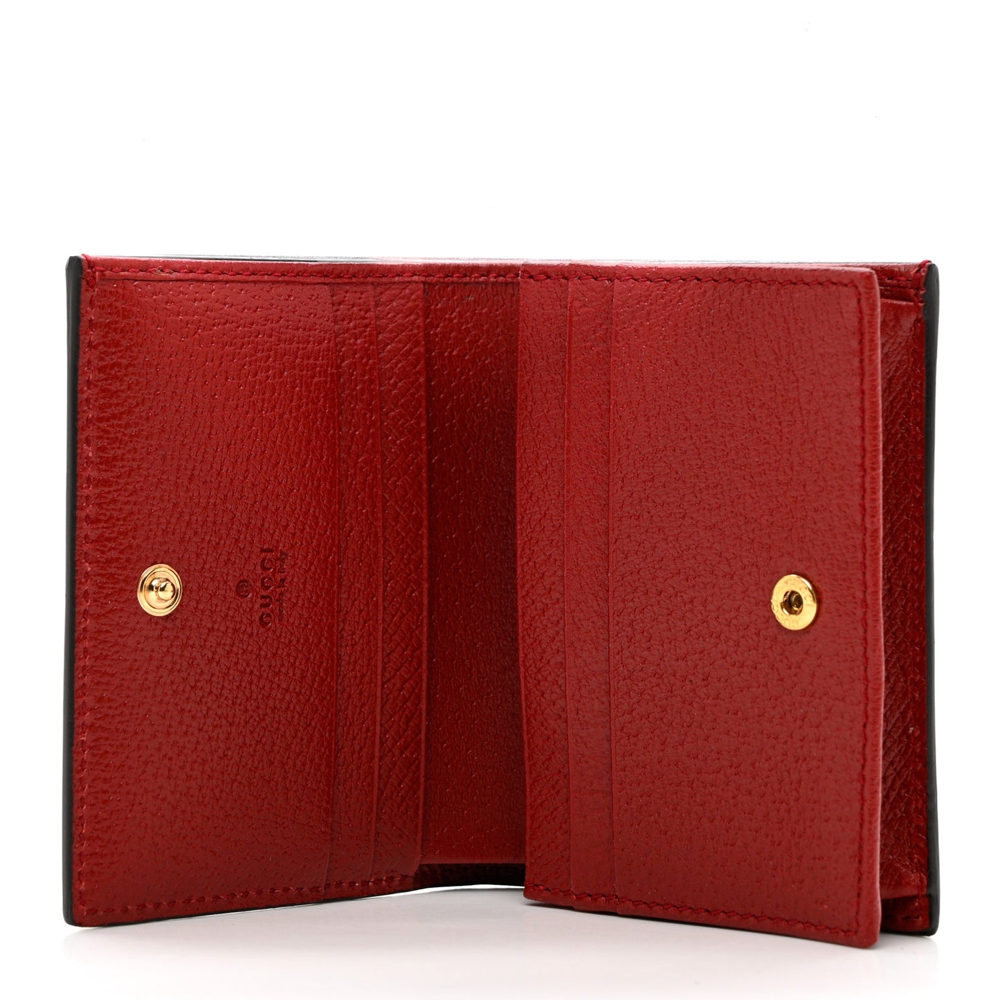 GG Supreme Monogram Tian Card Case Beige Multicolor Red