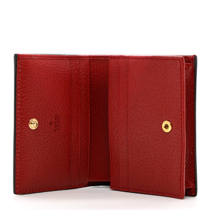 Gucci GG Supreme Monogram Tian Card Case Beige Multicolor Red 5 of 7