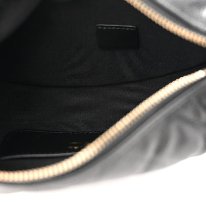 Chanel Shiny Caviar Quilted Bow Pouch Hobo Black 5 of 11