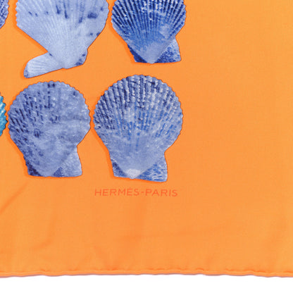 Hermes Silk Coquilles Scarf 90 Orange 2 of 4