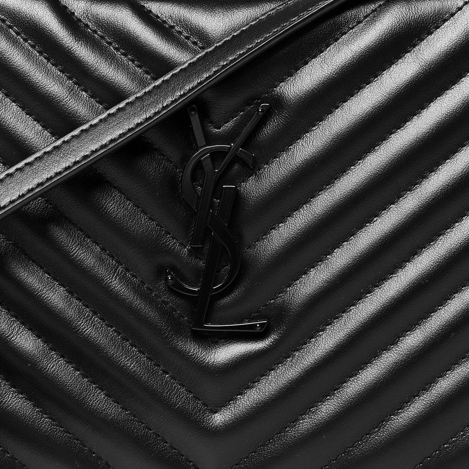 Saint Laurent Calfskin Matelasse Monogram Lou Camera Bag Black 8 of 10