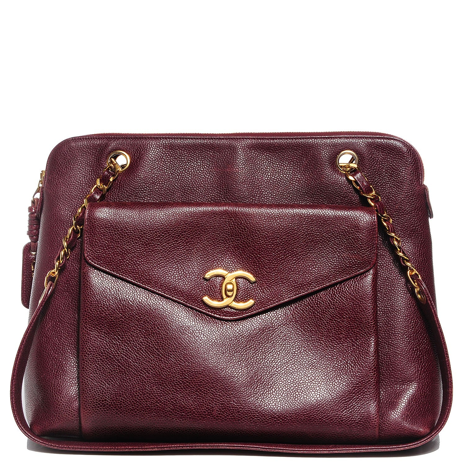Chanel Caviar Shoulder Bag Bordeaux 1 of 9