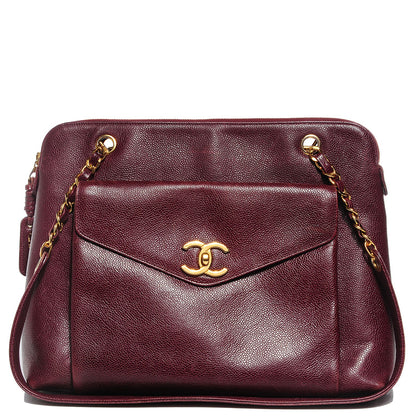 Chanel Caviar Shoulder Bag Bordeaux 1 of 9