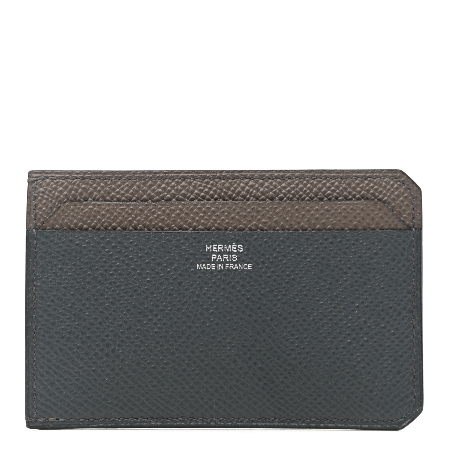 Hermes Epsom City 4CC Card Holder Bleu Orage Etain 1 of 6