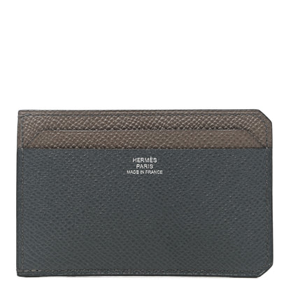 Hermes Epsom City 4CC Card Holder Bleu Orage Etain 1 of 6