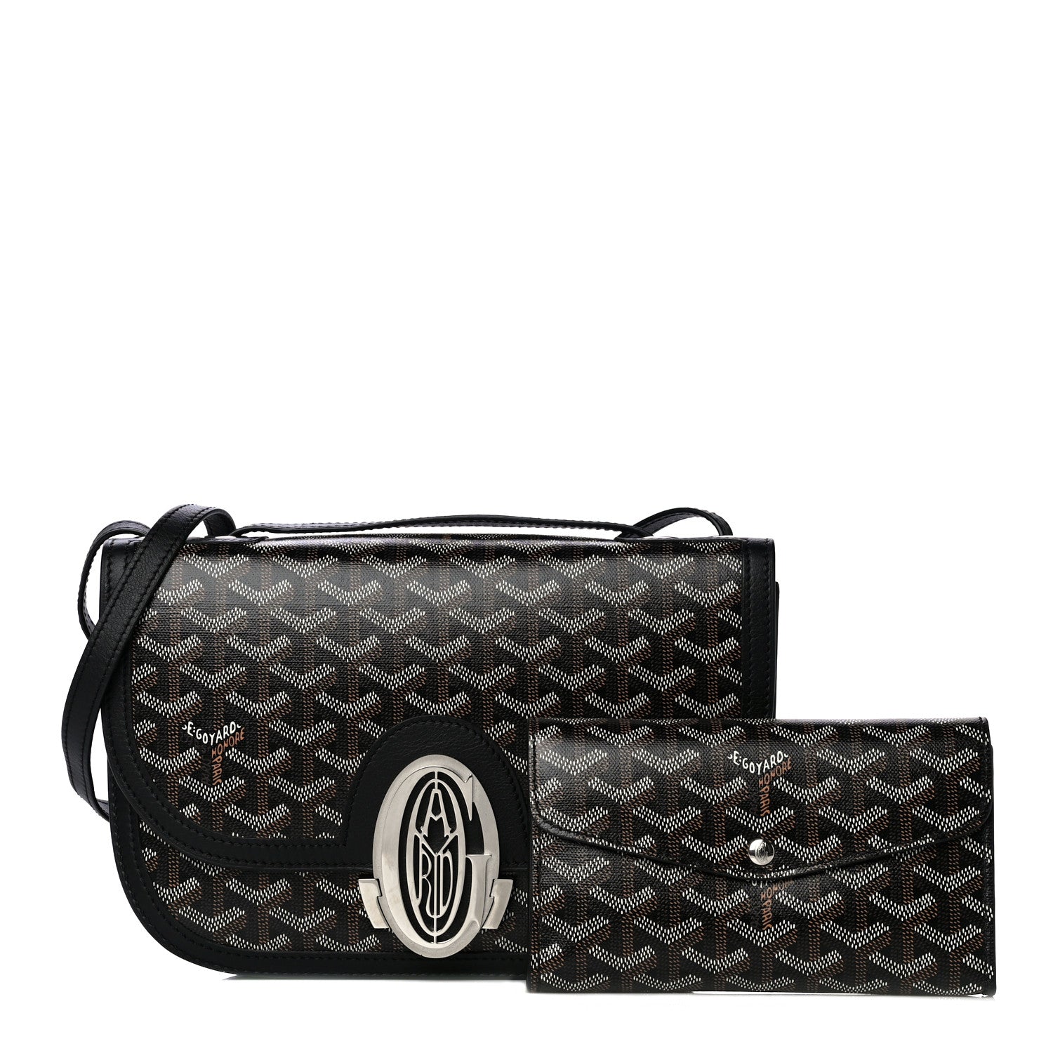 Goyard Goyardine 233 PM Shoulder Bag Black 1 of 14