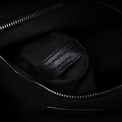 Saint Laurent Linen Calfskin Rive Gauche Tote Black 7 of 14