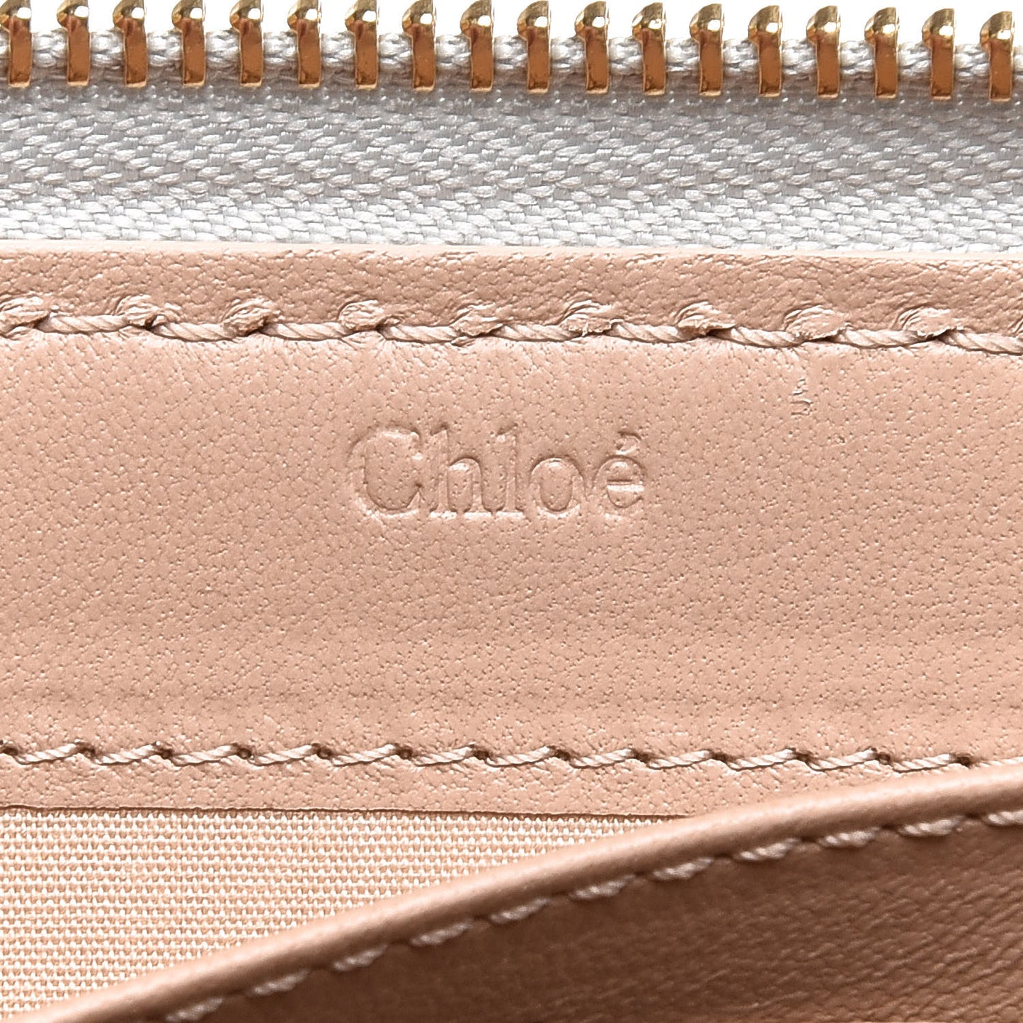 Calfskin Marcie Long Zip Around Wallet Airy Grey