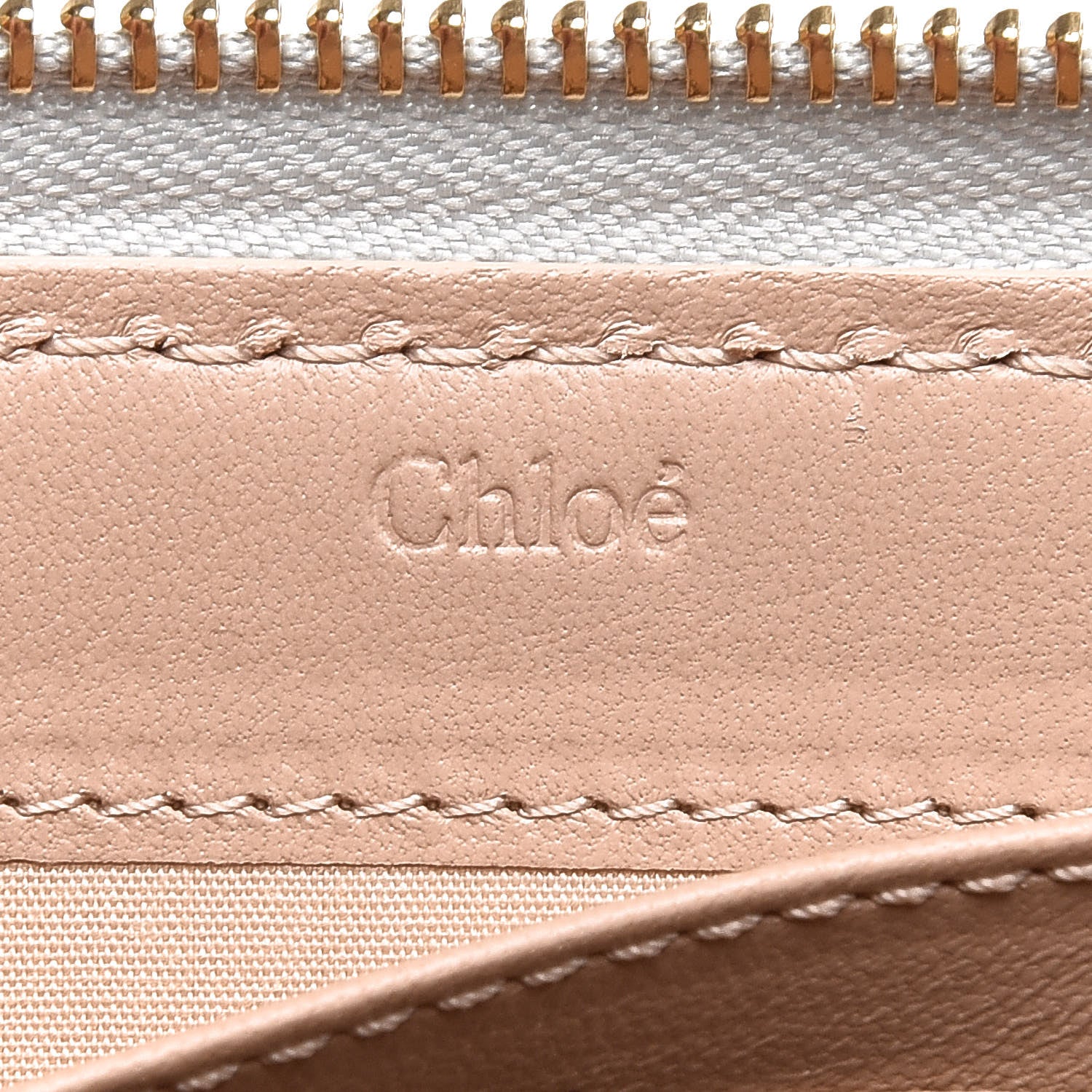 Chloe Calfskin Marcie Long Zip Around Wallet Airy Grey 6 of 6