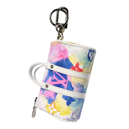 Louis Vuitton Monogram Watercolor Mini Keepall Bag Charm Key Holder Multicolor 1 of 8