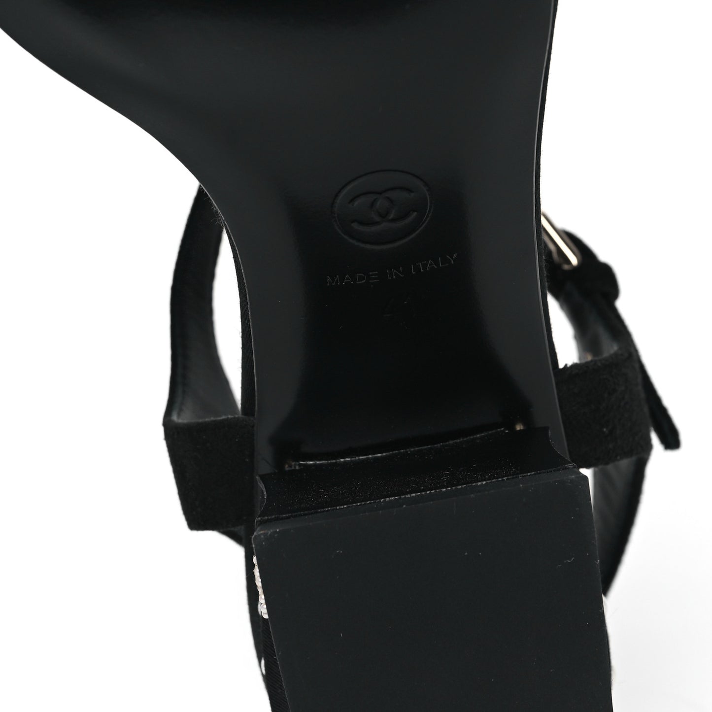 Pearl Slingback Sandals 41 Black