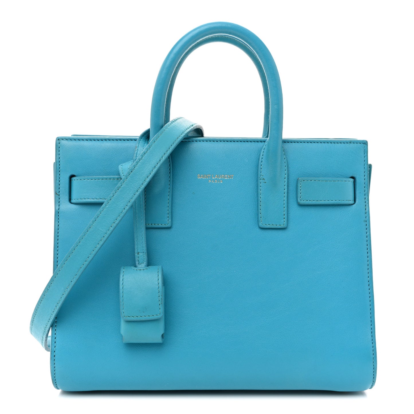Calfskin Nano Sac De Jour Turquoise