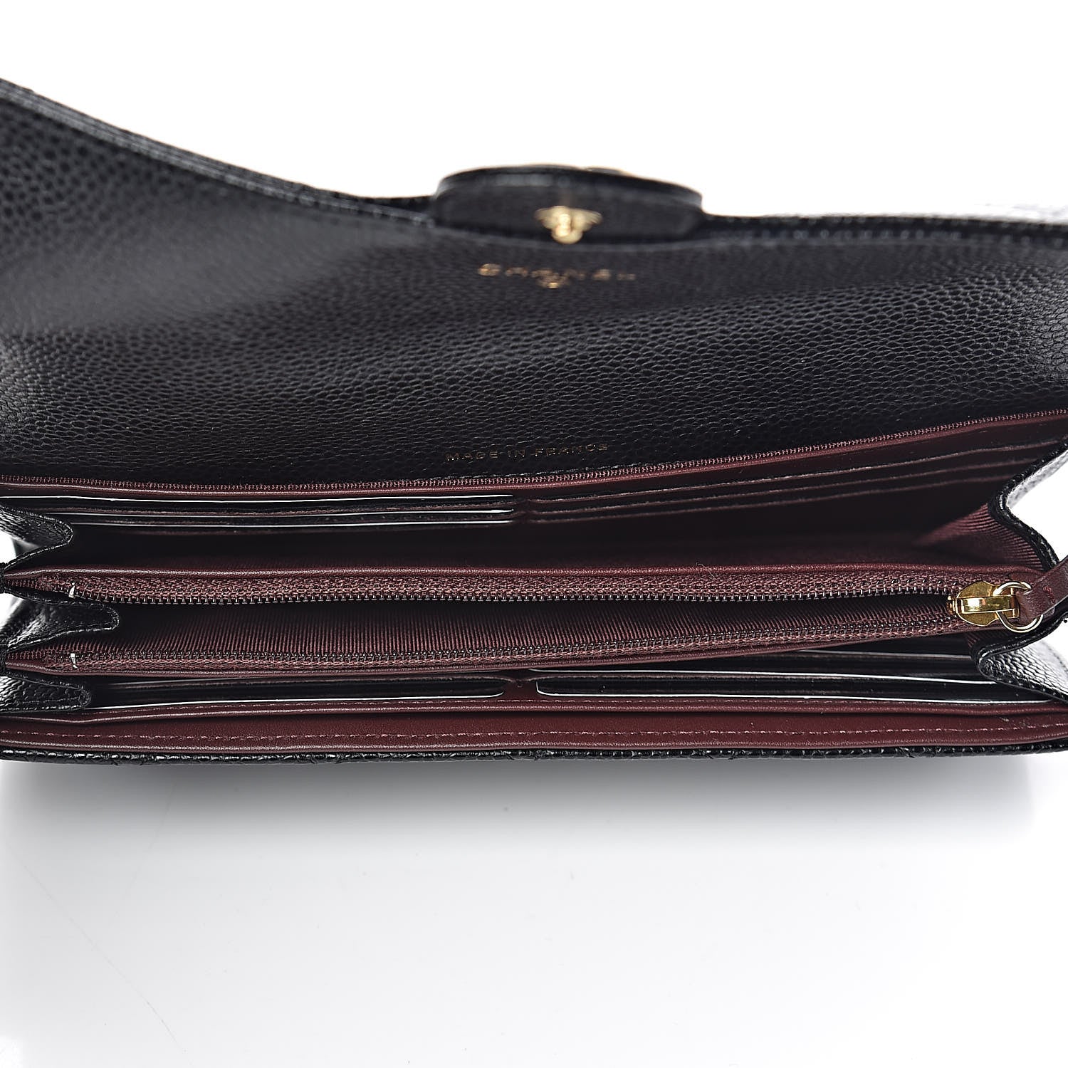 Chanel Caviar Quilted Large Gusset Flap Wallet Black 5 of 14