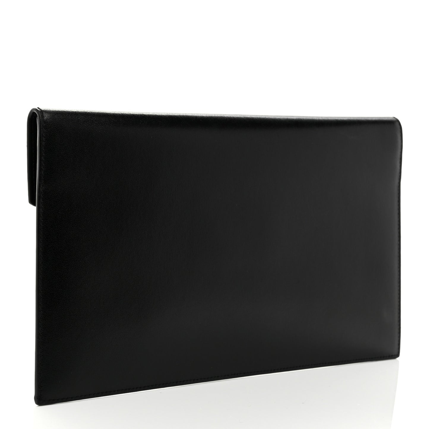 Smooth Shiny Calfskin Monogram Uptown Pouch Black