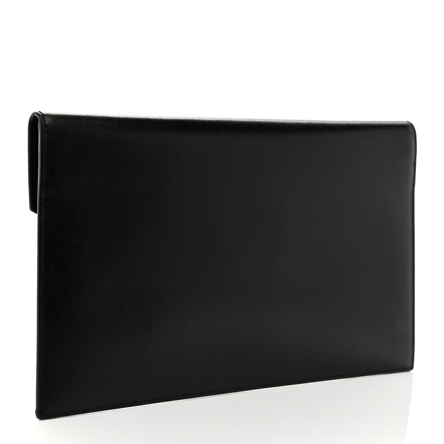 Saint Laurent Smooth Shiny Calfskin Monogram Uptown Pouch Black 3 of 8