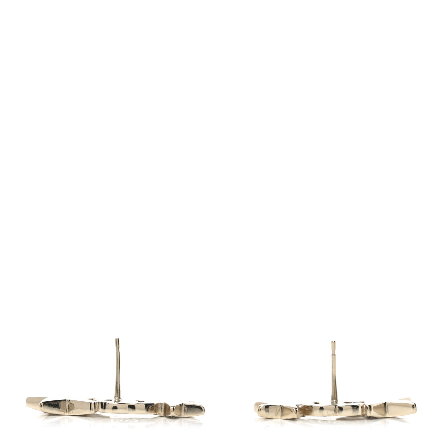 Crystal Star CC Earrings Gold
