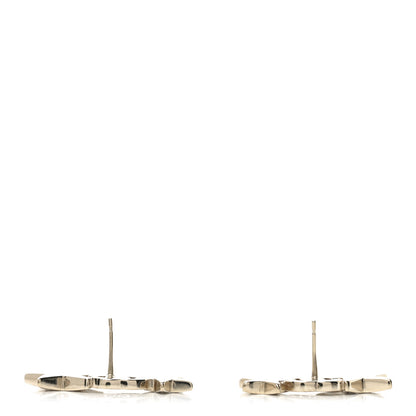 Chanel Crystal Star CC Earrings Gold 3 of 4