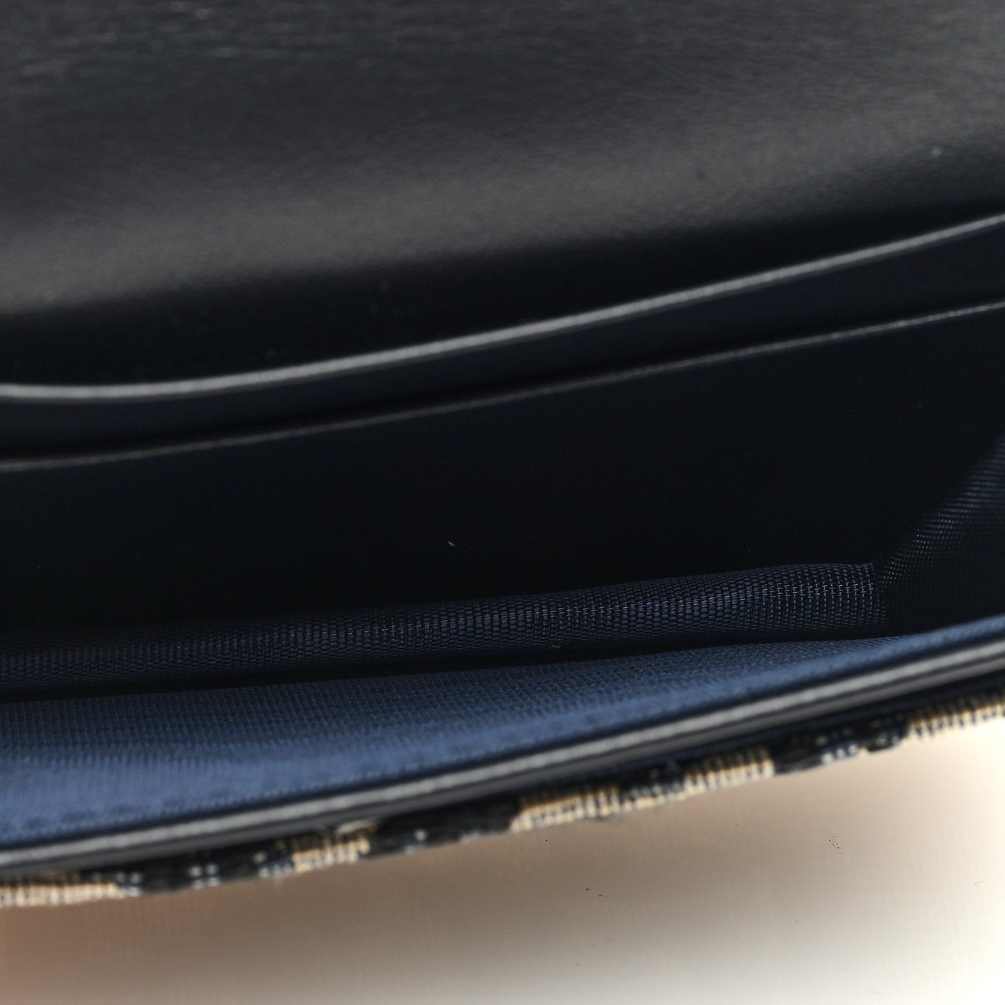 Oblique Saddle Card Holder Blue