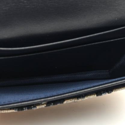 Christian Dior Oblique Saddle Card Holder Blue 5 of 6