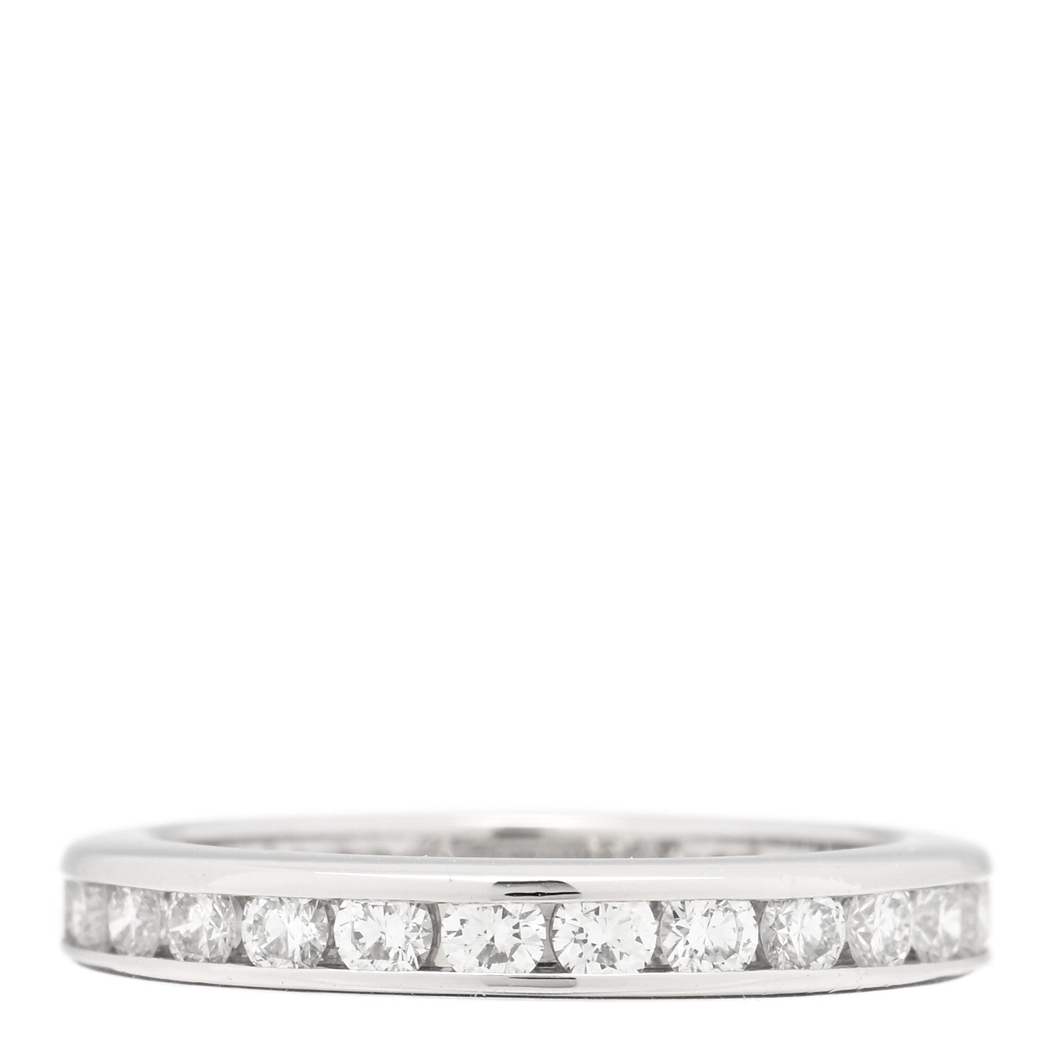 Tiffany Platinum Diamond 3mm Wedding Band Ring 50 5.25 1 of 4