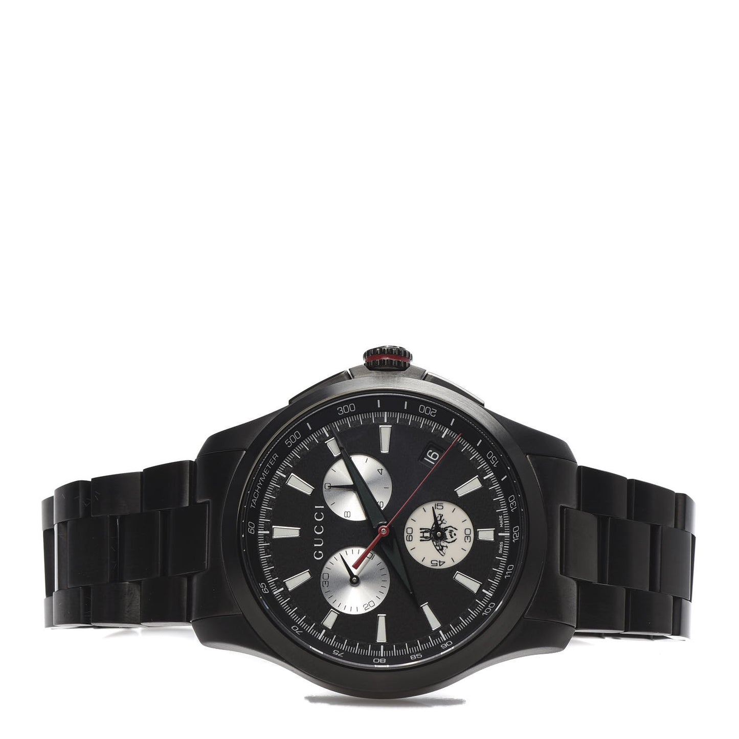 PVD Stainless Steel 44mm G-Timeless Chronograph Quartz Watch Black