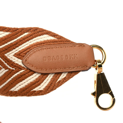 Hermes Toile Swift 50mm Sangle ZigZag Shoulder Strap Gold White 4 of 4