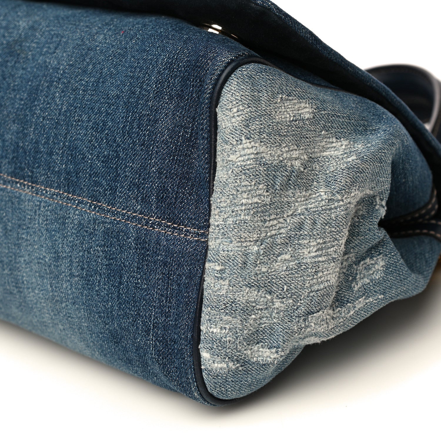 Dolce & Gabbana Distressed Denim Miss Sicily Satchel Blue Jeans 10 of 23