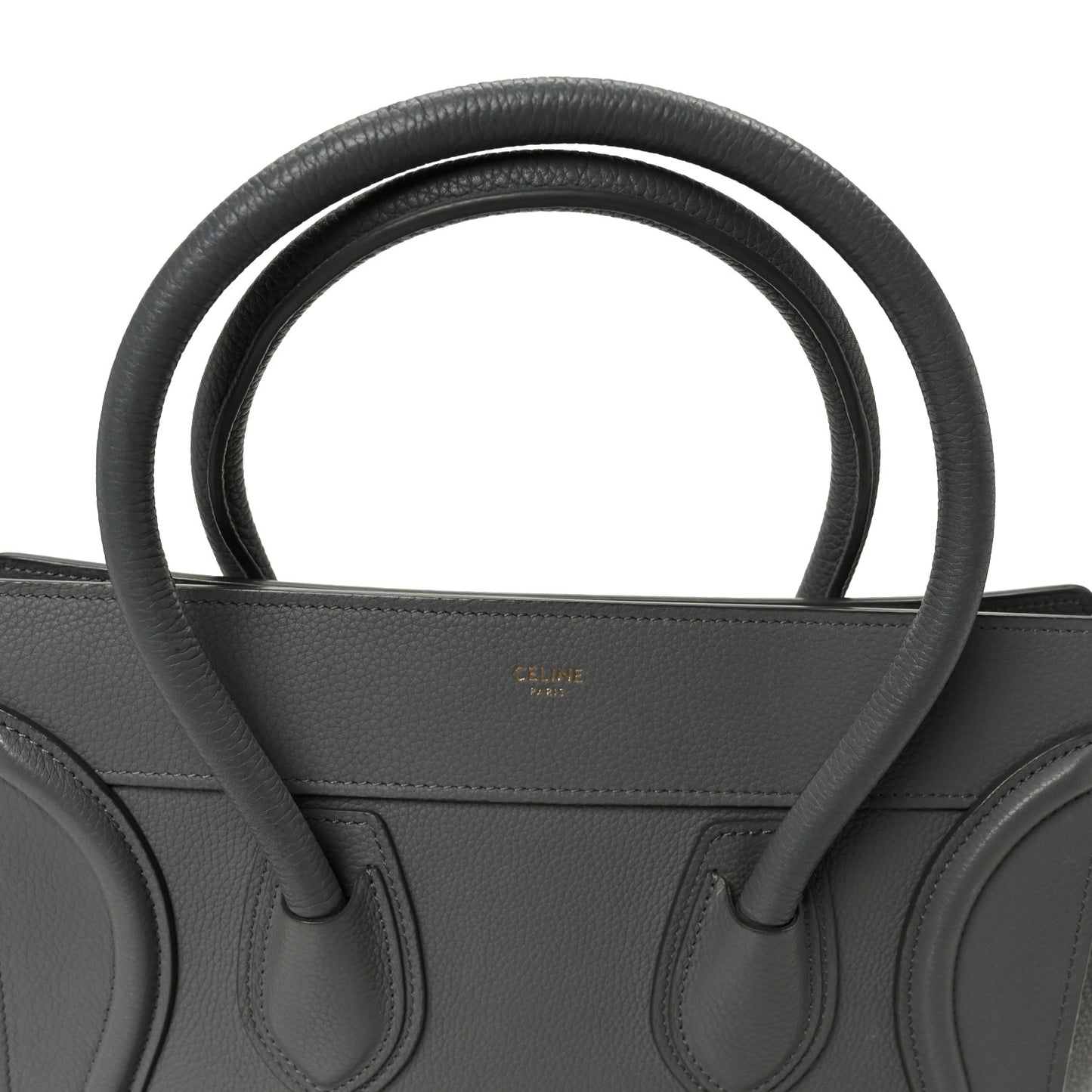 Baby Drummed Calfskin Micro Luggage Kohl