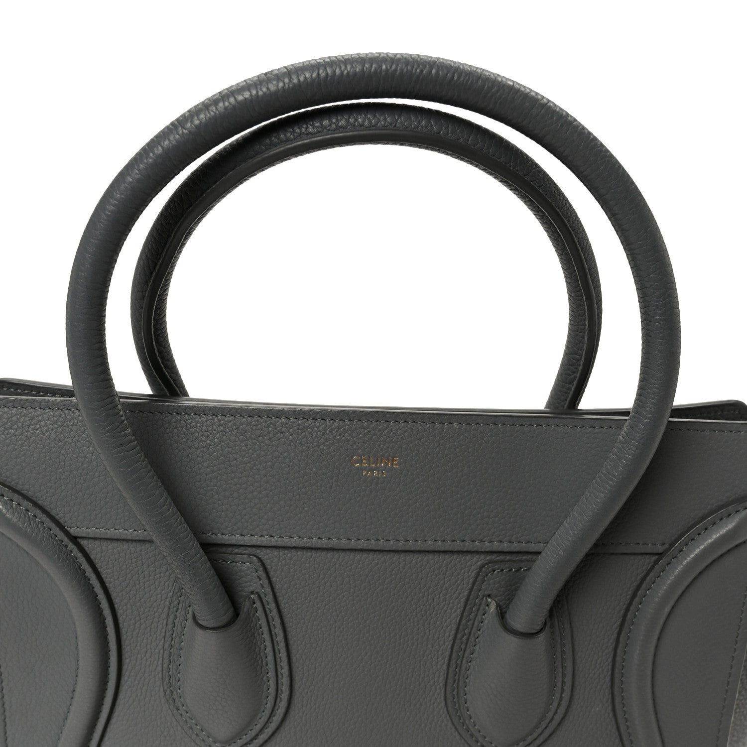 Celine Baby Drummed Calfskin Micro Luggage Kohl 6 of 11