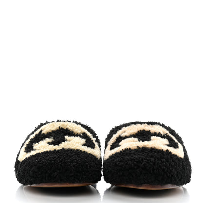 Gucci Shearling Interlocking G Womens Eileen Slippers 35 Black Butterscotch 2 of 8