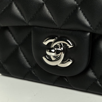 Chanel Lambskin Quilted Mini Square Flap Black 6 of 7