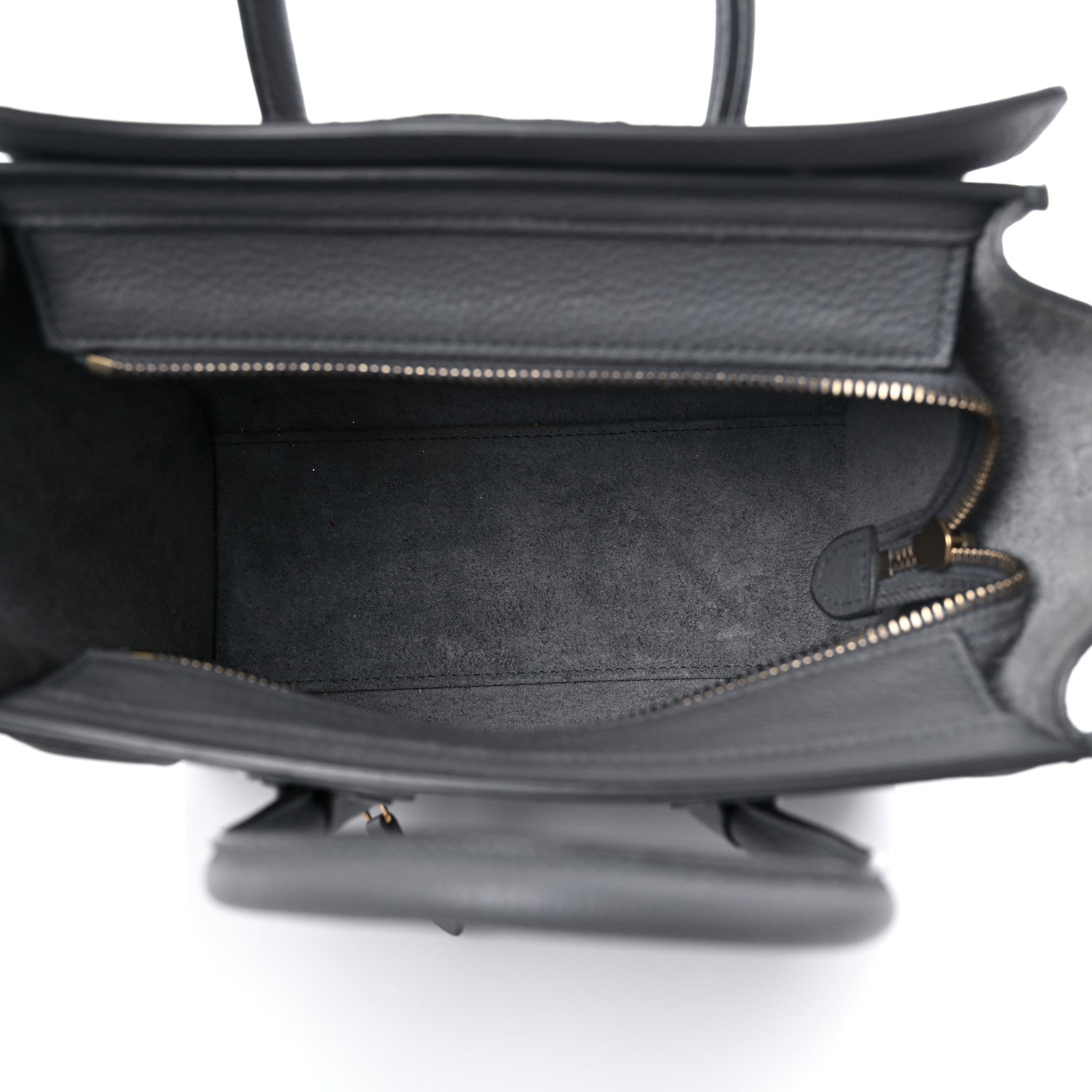 Celine Baby Drummed Calfskin Nano Luggage Kohl 5 of 13