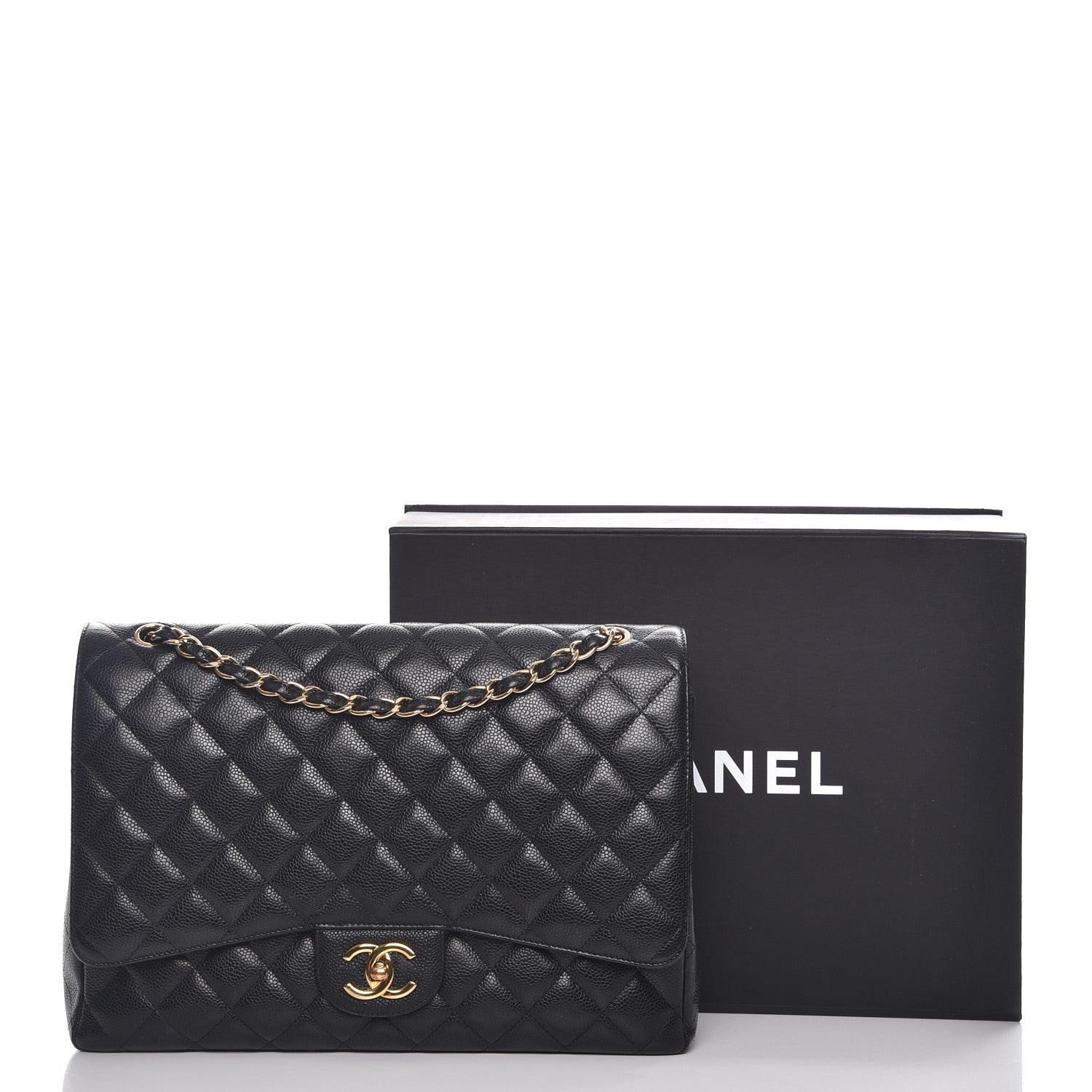 Chanel Caviar Quilted Maxi Double Flap Black 10 of 10