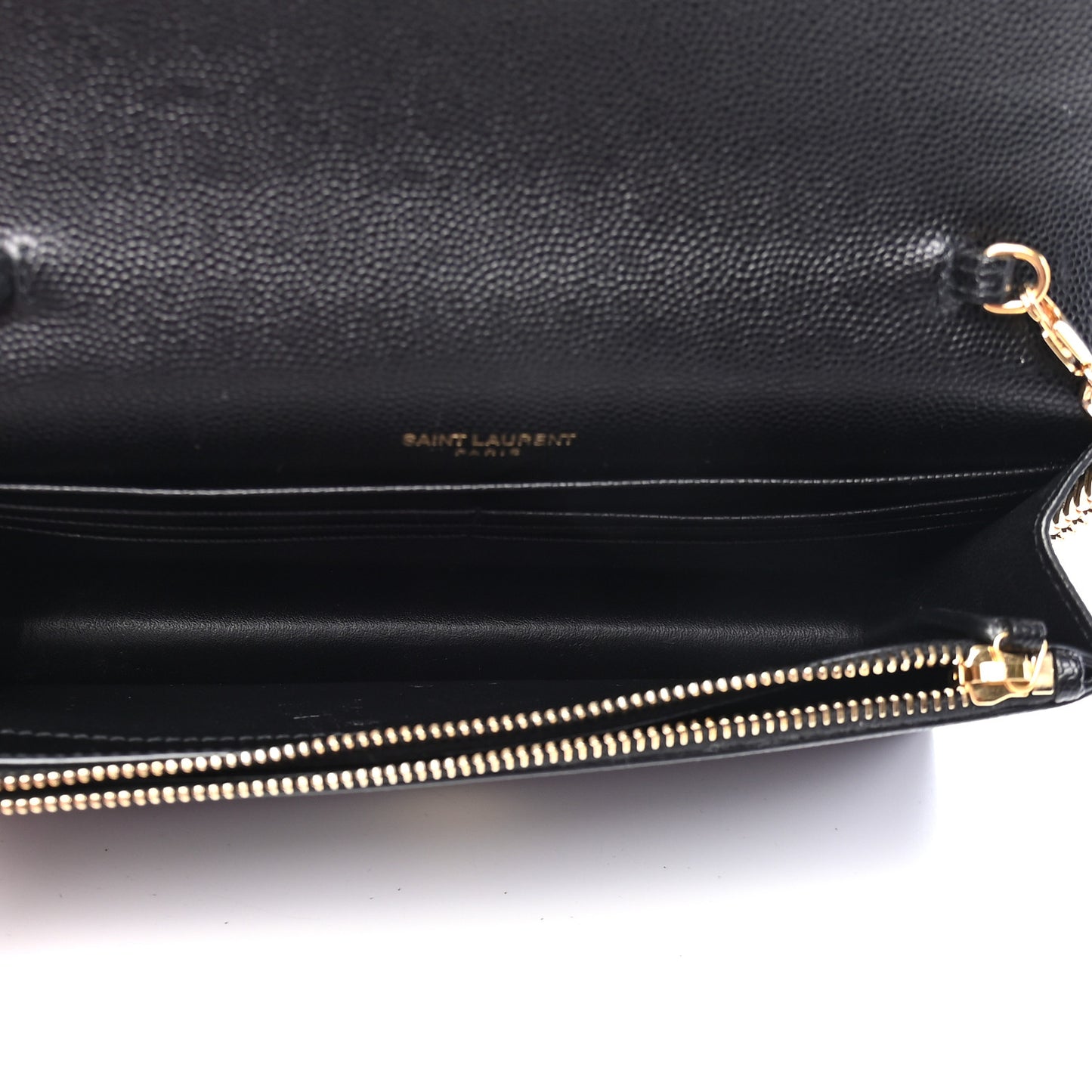 Grain De Poudre Classic Monogram Kate Tassel Chain Wallet Black