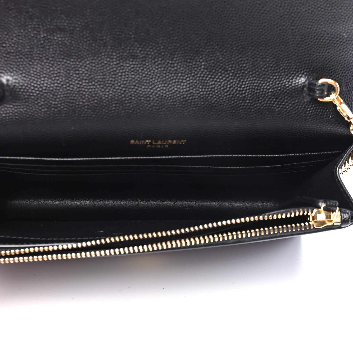 Saint Laurent Grain De Poudre Classic Monogram Kate Tassel Chain Wallet Black 5 of 10