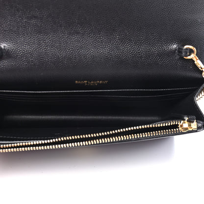 Saint Laurent Grain De Poudre Classic Monogram Kate Tassel Chain Wallet Black 5 of 10