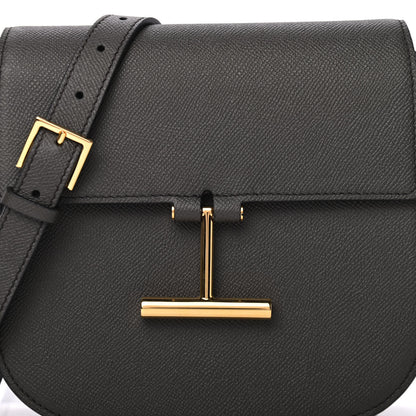 Tom Ford Grained Calfskin Mini T Clasp Tara Crossbody Bag Graphite 8 of 8