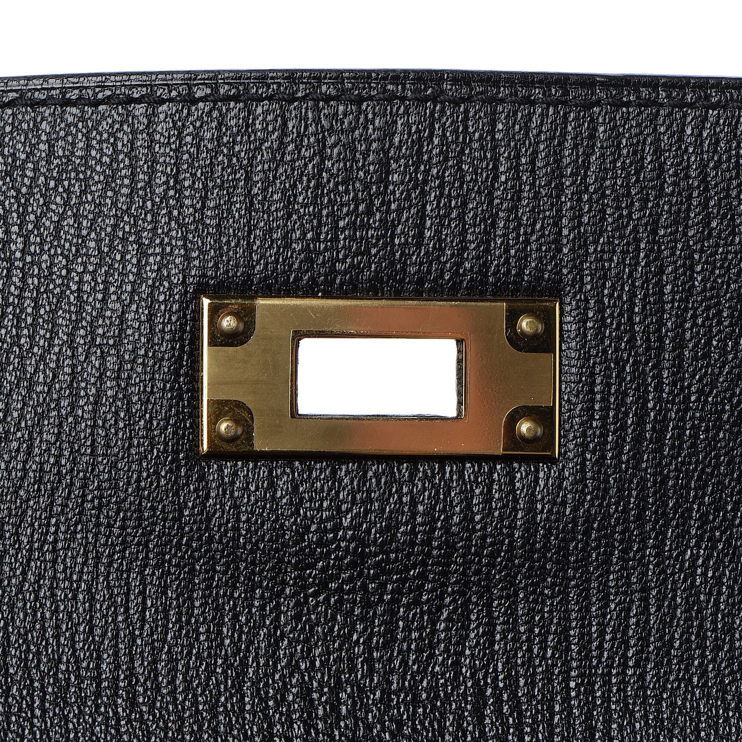 Hermes Chevre Mysore Horseshoe Kelly Sellier 28 Black Deep Red 24 of 36