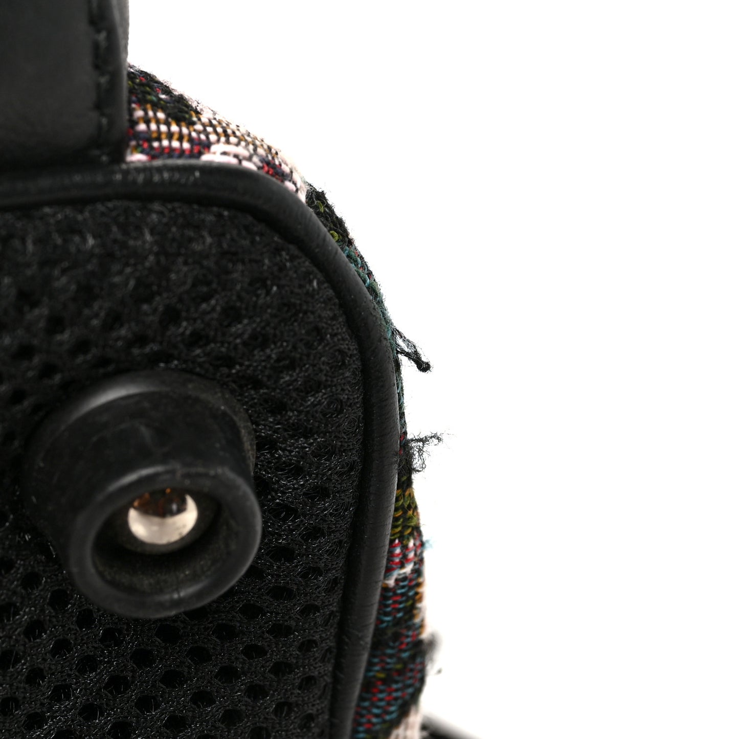 Nylon Tapestry Embellished Patches Backpack Multicolor