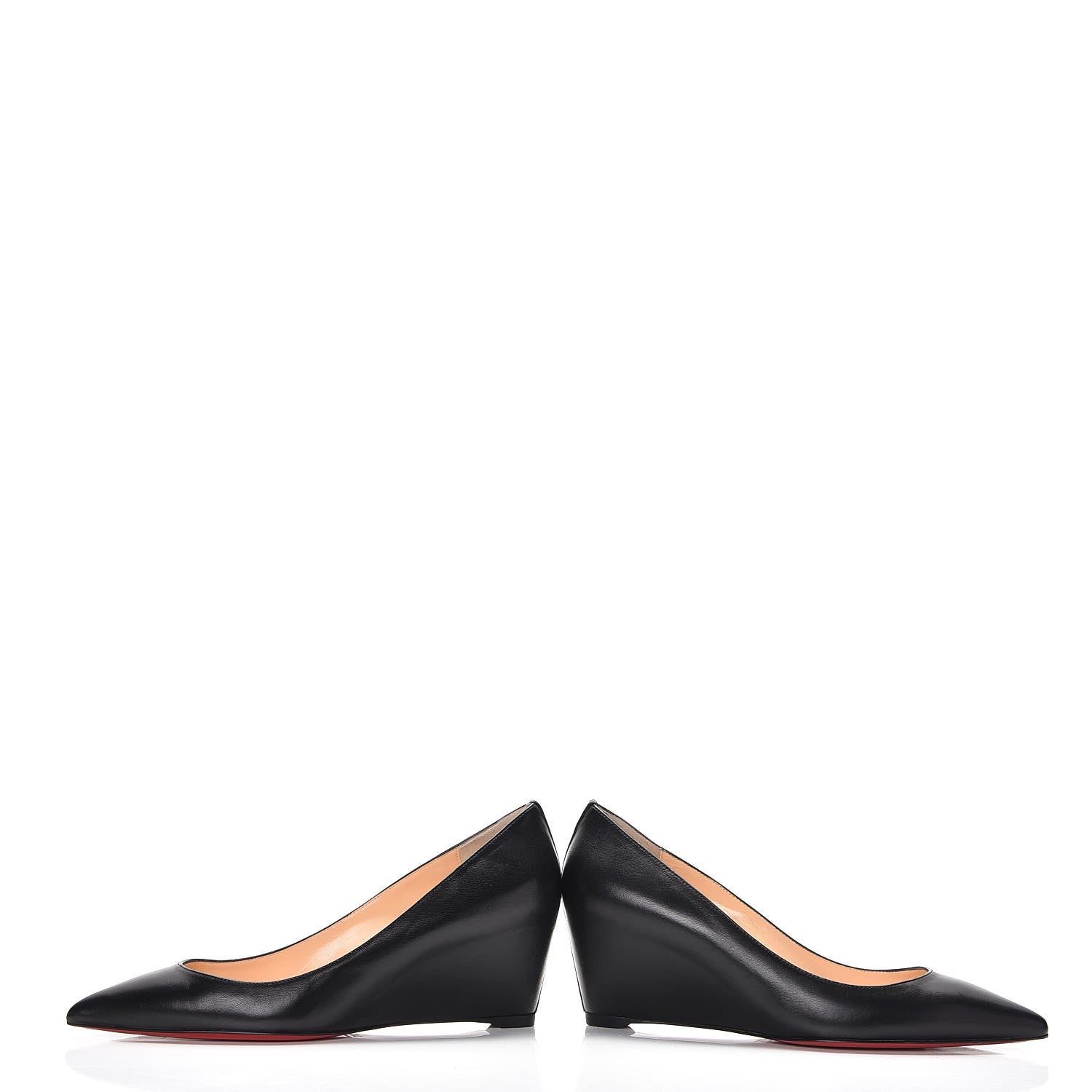 Christian Louboutin Shiny Nappa Pipina 55 Wedges 37.5 Black 5 of 13
