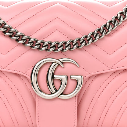 Gucci Calfskin Matelasse Small GG Marmont Shoulder Bag Wild Rose 8 of 10