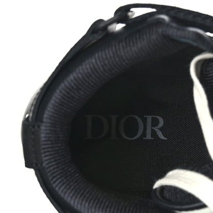 Christian Dior Smooth Calfskin Jacquard Oblique Mens B27 Mid Top Sneakers 43 Black Blue 7 of 7