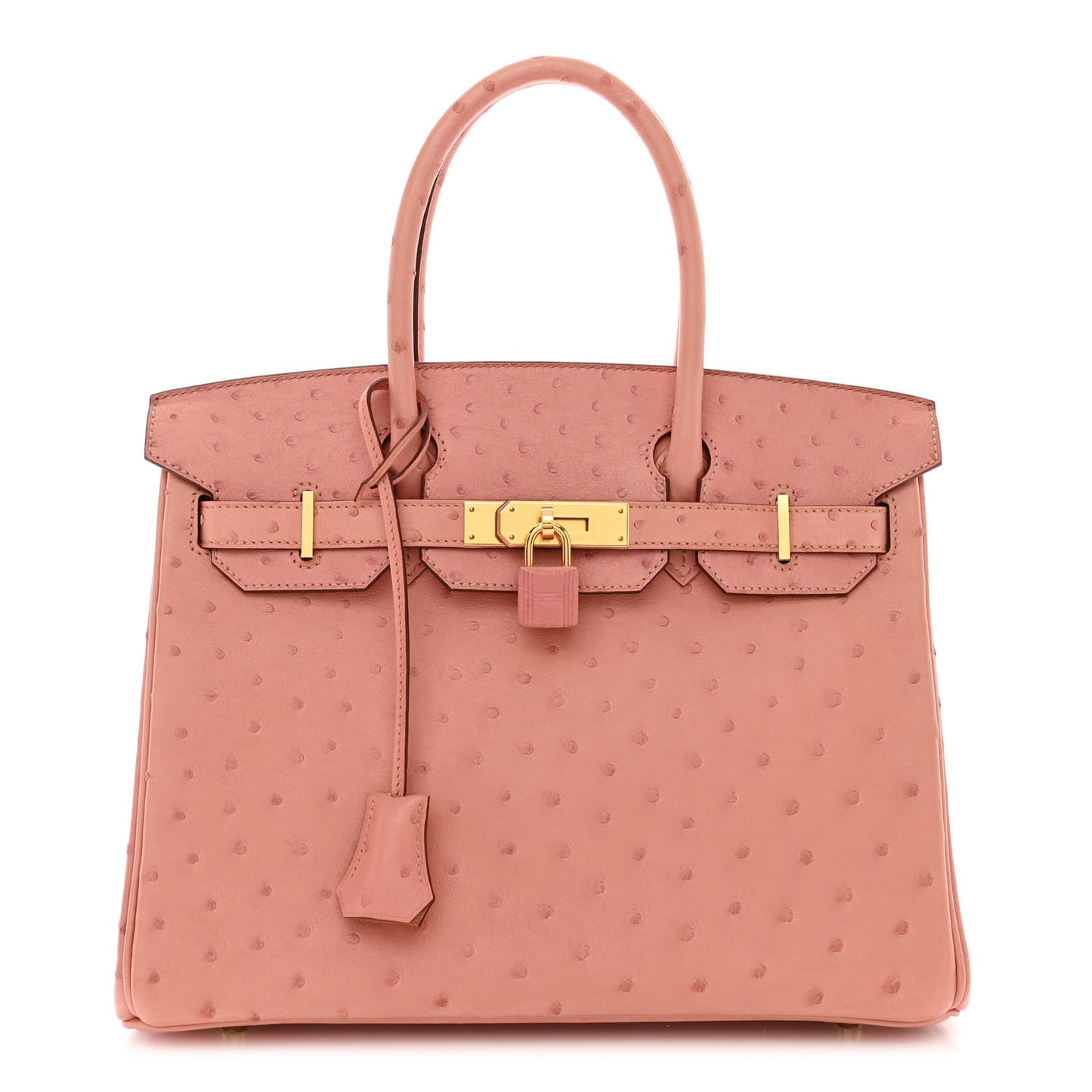 Ostrich Birkin 30 Terre Cuite