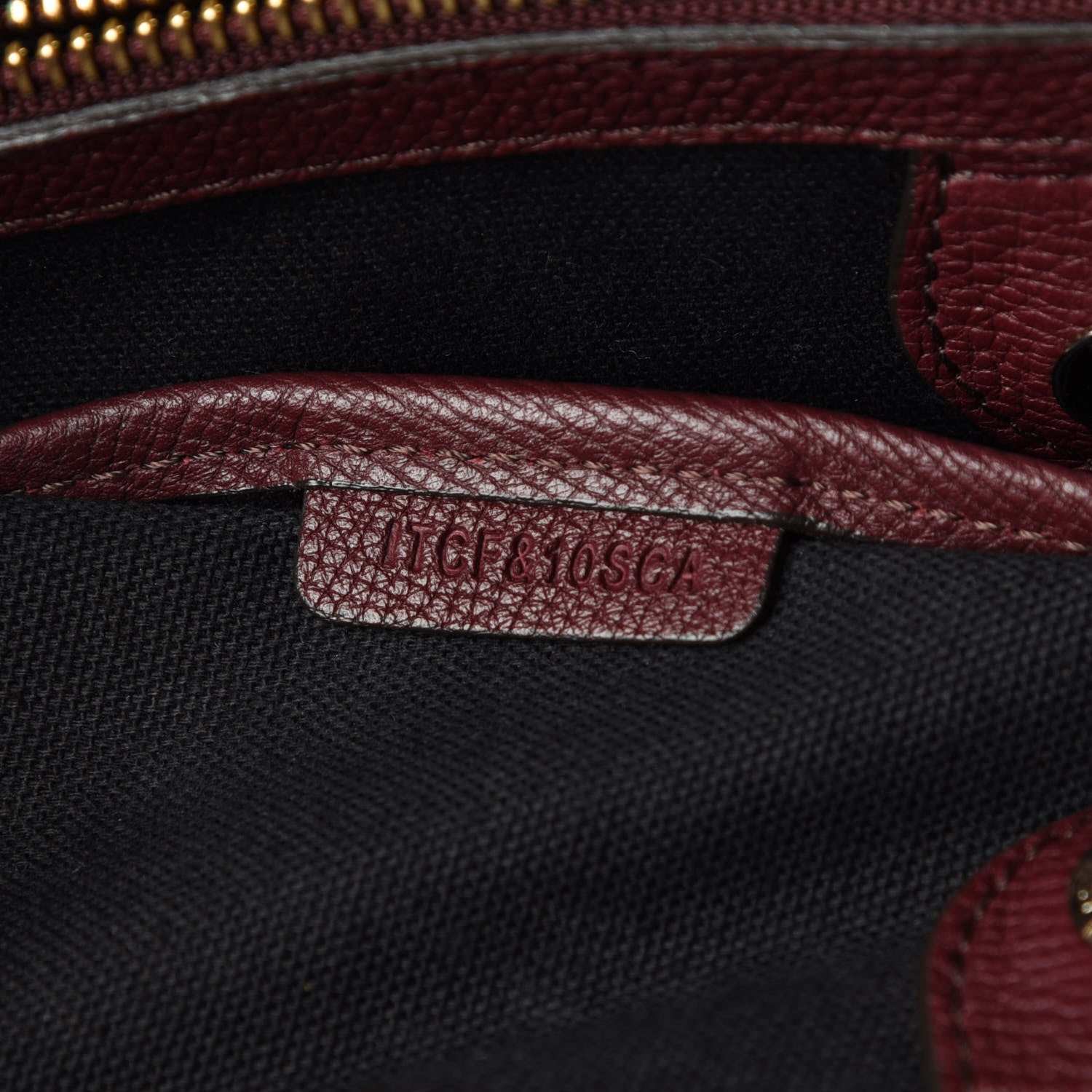 Burberry Grainy Calfskin House Check Medium Banner Tote Elderberry 7 of 9