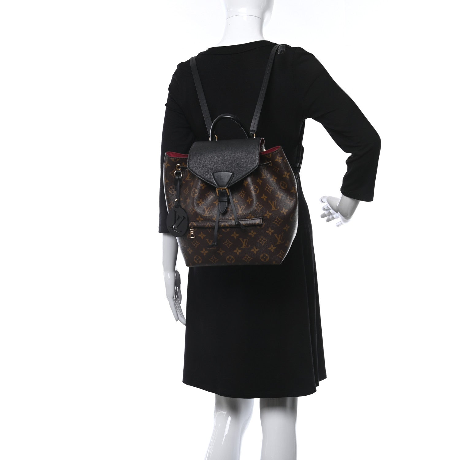 Louis Vuitton Monogram Montsouris PM Black 2 of 11
